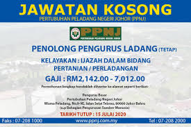 Jawatan kosong pengurusan air pahang berhad. Iklan Jawatan Kosong Penolong Pengurus Ladang Pertubuhan Peladang Negeri Johor