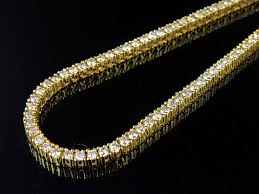 Whatever you're shopping for, we've got it. Jewelry Unlimited Men S 10k Yellow Gold Prong 1 Row Real Diamond Tennis Chain Necklace 14 75ct 26 Walmart Com Walmart Com
