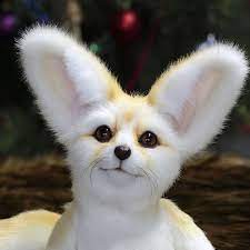 Plush Fox Fennec Art Doll Fluffy Fox Sculpture Soft Lifelike Etsy Teddy Dog Cute Little Puppies Pet Replica