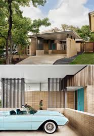 A small sedan parked under a solar carport in colorado. The Design Of This New Home Was Inspired By Mid Century Modern Architecture