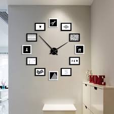 Wall art comes in a number of manners. Photo Frame Diy Wall Clock Modern Design Square Creative Wall Clock Living Room Reloj Pared Grande Home Decoration Clock Ll60wc Wall Clocks Aliexpress