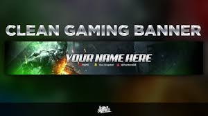 Gaming youtube banner template with old picture effect texture. Free Gfx Free Photoshop Gaming Banner Template 2d Clean Youtube Gaming Style Banner Design 2019 Youtube