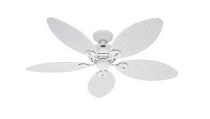 Hunter Bayview 23979 54 Inch White Wicker Palm Leaf Ceiling Fan Hunter Ceiling Fans Ceiling Fans Without Lights White Ceiling Fan
