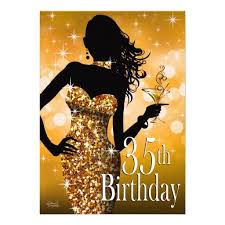 Birthday Party Ideas For 35 Year Old Woman Bring The Bling Sparkle 35th Birthday Gold Invitation Zazzle Com In 2020 35th Birthday Birthday Ideas For Her Fabulous Birthday