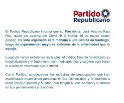 Estas no son solo horas críticas para mí, sino que principalmente para chile. Jose Antonio Kast Fotos Facebook