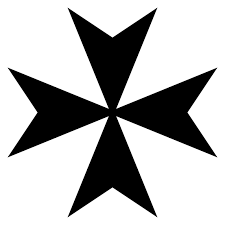 The maltese cross is a cross symbol, consisting of four v or arrowhead shaped concave quadrilaterals converging at a central vertex at right angles, two tips pointing outward symmetrically. File Maltese Cross Svg Wikimedia Commons