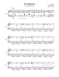 No alarms and no surprises Print And Download In Pdf Or Midi No Surprises Radiohead Ramin Djwadi Piano Tutorials Sheet Music Piano Music