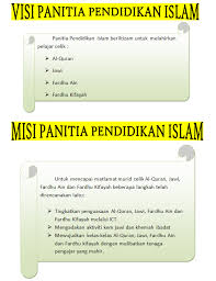Untuk mewujudkan semua itu, perlu ada gagasan tertulis di dalam sebuah sistem manajemen. Visi Misi Panitia Pendidikan Islam Sk Padang Pohon Tanjung