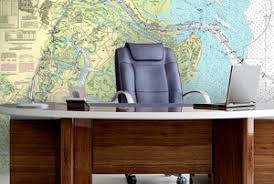 Nautical Charts Online Wall Mural Installation
