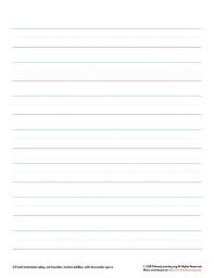 Uses digital tools with the aid of the teacher to publish writing. Handwriting Paper For 2nd Grade Primarylearning Org