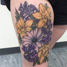 125 Best Flower Tattoos Designs Ideas And Meanings 2019 Guide Daffodil Tattoo Flower Tattoos Birth Flower Tattoos