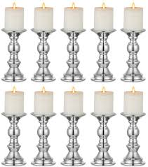 1 out of 5 stars with 2 ratings. Nuptio Antique Pillar Candle Holders Set Of 2 Creamy White Hurricane Candle Sticks Holder With Bird Shaped Ornaments For Wedding Party Dining Table Home Centerpieces Housewarming Gifts Candles Holders Home Accessories