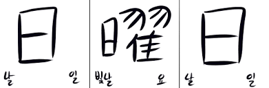 Days of the week in korean. æ¼¢å­— ë°°ìš°ìž 3 Days Of The Week And Dates Study With Bee