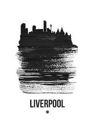 Black And White Liverpool Skyline Art Liverpool Skyline Brush Stroke Black Art Print Naxart Art Com Philadelphia Skyline Liverpool Skyline Naxart