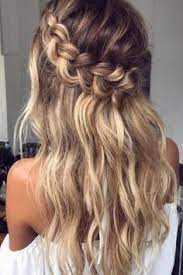 Loose Waves And Braid Hair Styles Long Hair Styles Braids For Long Hair