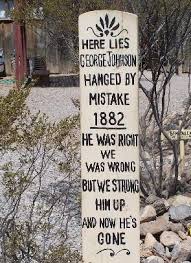 Tombstone Arizona Boothill Graveyard George Johnson Grave Tombstone Arizona George
