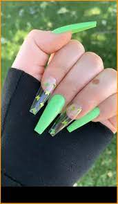 Neon Green Butterfly Nails Press On Nails Summer Nails Easy Etsy In 2021 Green Nails Butterfly Nail Lime Green Nails