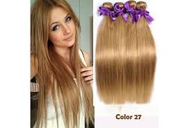 Owing to the premium quality of our human hair, these are highly appreciated by our esteemed clients based all across the globe. 1 Bundles 100g Honey Blonde 27 Straight Brazilian Remy Human Hair Weave Weft Extensions Weft Hair Wish