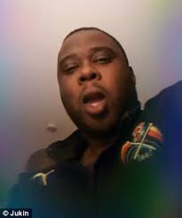 Myles Scott from London eats apple in just one bite only pausing to pull  off stem