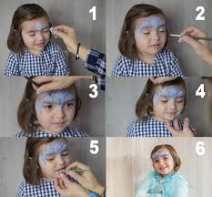 Anleitung Elsa Schminken Kind Gesichtsbemalung Fasching Carnival Kinder Schminken Elsa Schminken Kinderschminken