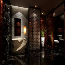 Dark Luxurious Bathroom With Marble Floor Marble Bathroom Luxury Marble Black Bathroom