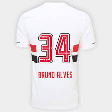 'muito pequeno para a história do são paulo, mas muito importante para o presente' (7:14) Camisa Sao Paulo I 17 18 NÂº 34 Bruno Alves Torcedor Under Armour Masculina Branco Netshoes