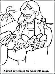 The jewish passover festival was near. Five Loaves And Two Fish Coloring Page Coloring Walls
