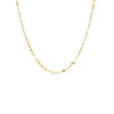 14k italian gold 24 twisted rope necklace 19 1g goodwill. Made In Italy Mirror Flat Link Chain Necklace In 14k Gold 18 Zales