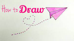 How to draw paper airplane. How To Draw Paper Plane Flying Paper Plane Drawing Tutorial For Beginner Step By Step Tutorial Youtube