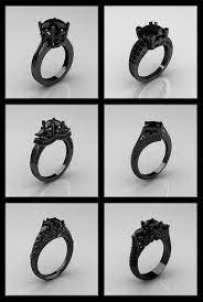 I Love These Black Halloween Engagement Rings Black Engagement Ring Engagement Rings Wedding Rings