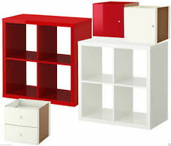 Bitte schrauben und dübel entsprechend der wandbeschaffenheit verwenden separat erhältlich. Ikea Kallax Regal Hochglanz Rot Weiss 4 Fach Tur Schublade Ehem Expedit Ebay