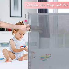 Babepai Retractable Baby Gate Door Grey Extra Wide Baby Safety Gate And Pet Gate For Stairs Doors And More Fabric Baby Gate Mesh Safety Gate 52 Wide Indoor Outdoor Grey Pricepulse