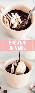 Easy Microwave Mug Brownie In 2020 Mug Recipes Mug Brownie Recipes Desserts