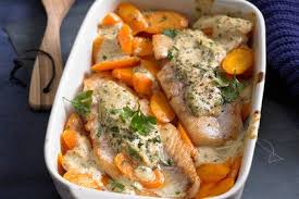 Rotbarsch Filet Mit Mohren Und Senfcreme Rezept Rezepte Rotbarschfilet Rezept Einfache Gerichte