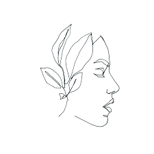 One Line Drawing Plant Portrait Abstract Line Art Line Art Design Art Drawings One line drawing abstract face seamless pattern. one line drawing plant portrait