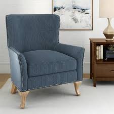Dorel Living Reva Accent Chair Living Room Armchairs Blue Stripe Walmart Com Dorel Living Blue Accent Chairs Accent Chairs