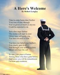 A Hero S Welcome Navy Black Inspirational Poems Funeral Poems War Quotes