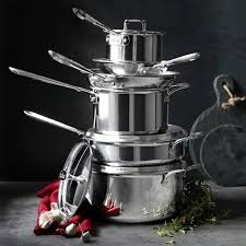 All Clad D5 Stainless Steel 10 Piece Cookware Set Pots And Pans Sets Cookware Set Stainless Steel Cookware