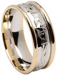 Claddagh Celtic Wedding Ring With Rims Claddagh Ring Wedding Irish Wedding Rings 14k Engagement Ring