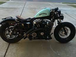 Surf Green With Bassani Sweepers With Titanium Wrap And Heat Shields Harley Davidson Motorcycles Harley Davidson Harley