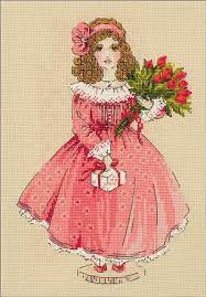 50.8 cm x 36.3 cm 16 count: Doll Sophie Counted Cross Stitch Kit