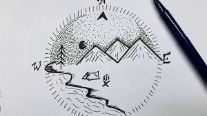 Nature scenery drawing with pen sketch /easy and simple nature scenery drawing. Easy Pen Drawing Simple Drawing For Beginners Simple Sketch Art Youtube