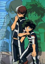 Characters Todoroki Shouto Midoriya Izuku Art Oficial My Hero Hero Academia Characters Boku No Hero Academia