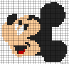 Resultat De Recherche D Images Pour Pixel Art Mickey Et Minnie Couette Mickey Mouse Dessin Petit Carreau Perles A Tisser