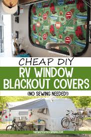 These window ac units are compact, cheap and fairly efficient, so they could be a good solution for cooling camper vans which are typically less than 100 sqft. How To Diy Rv Blackout Window Covers For Your Rv Or Camper No Sewing Involved The Crazy Outdoor Mama