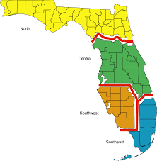 This interactive map allows students to learn all about the southwest's states, cities, landforms, landmarks, and places of interest by simply clicking on the points of the map. Map Of Florida And Its Regions Download Scientific Diagram