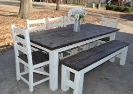 Farmhouse Dining Table With Bench Ideas On Foter