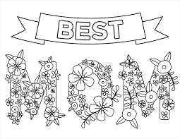 Coloring books as well as coloring pages are a great tool for starting in accomplishing this task. Printable Best Mom Coloring Page