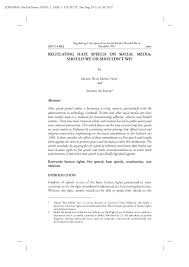 How to call malaysia from the usa/canada: Pdf Regulating Hate Speech On Social Media Should We Or Shouldn T We Murni Wan Mohd Nor Academia Edu
