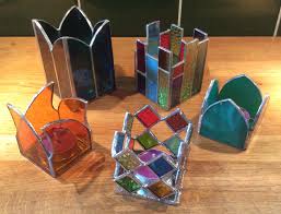 You'll receive email and feed alerts when new items arrive. Copper Foil Stained Glass Tealight Holders Stained Glass Candles Stained Glass Candle Holders Stained Glass Ornaments